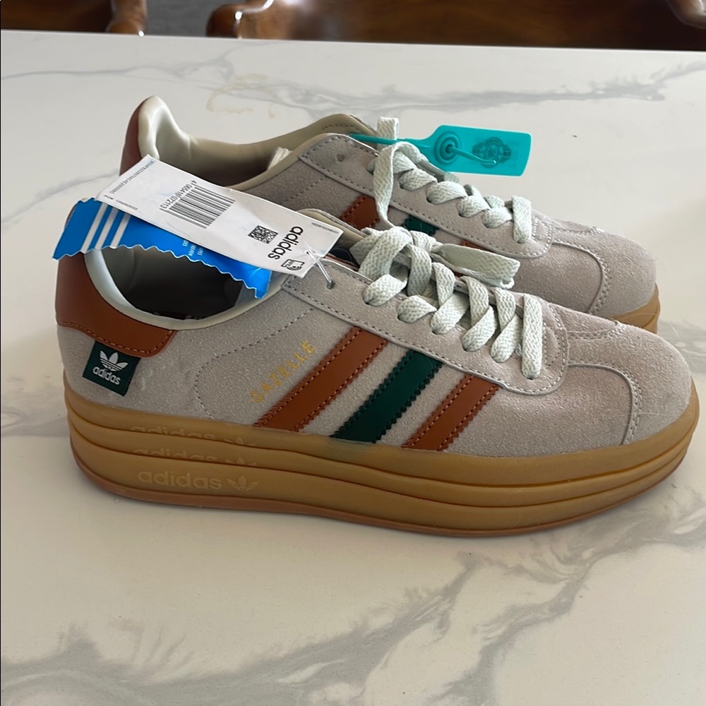 Adidas Beige and Brown Sneakers